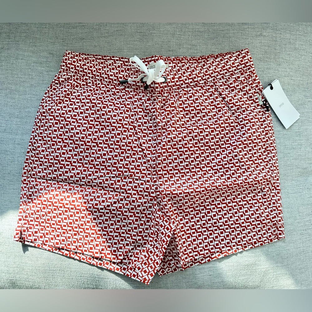 NWT Onia Swim trunks - Size Large - Block Geo PCY Potters Clay